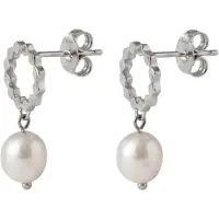 Purelei Oorbellen 'Aura Pearl' zilver / parelwit
