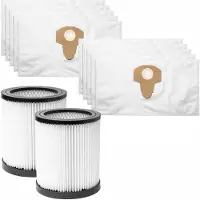 AreoSe - Stofzuigerzakken en filters voor PARKSIDE PWD - 10 zakken + 2 filters