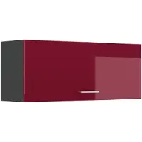 Vicco Hangkast R-Line, Rode hoogglans/Antraciet, 100 cm Plat