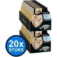 Sheba 20x - Filets Witvis - Kattenvoer Natvoer - 60g