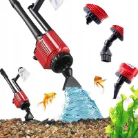 Bedee 6-in-1 Aquariumreiniger - Grondreiniger - 1800 l/u - 4 segmenten - 28W - Aquarium Stofzuiger - voor zoet- en zoutwater - bodemreiniging en waterverversing