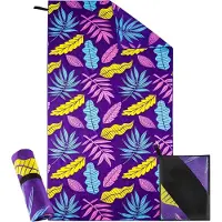 Famanu – XXL strandhanddoek 200 x 100 cm, sneldrogend microvezel, zandvrij, ideaal voor dames, paars