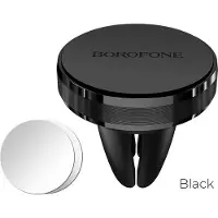 Borofone BH8 Air outlet in-car phone holder, aluminum alloy with silicone panel, magnetic, small size.