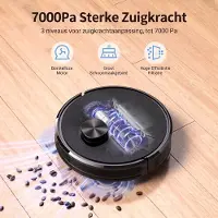 Lubluelu SL60 Robotstofzuiger - Robot Stofzuigers met Dweilfunctie - 7000Pa Krachtig Zuigkracht -LiDAR-navigatie – Borstel die klitten voorkomt – Ideaal voor dierenharen