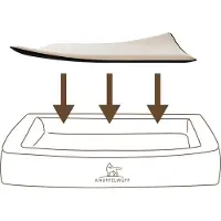 Knuffelwuff knuffelzachte inlegmat teddystof voor hondenbed Vorm: Adventure maat M-L wit
