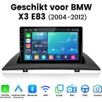 Hexinex Linux Systeem Autoradio Geschikt voor BMW X3 E83 2004-2012 - Draadloos Carplay & Andriod Auto - 9 Inch HD TouchScreen - Bluetooth - GPS navigatie - WiFi - FM - RDS- Airplay