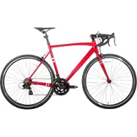 Happiq Racefiets – Voor heren, racegebruik – Aluminium frame, Shimano 14 versnellingen – Rood, maat M (57 cm)
