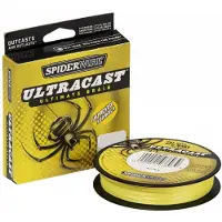 Spiderwire UltraCast - Hi Vis Yellow - Gevlochten Lijn - Vislijn - Visdraad - 0,20mm 20,70kg 110m
