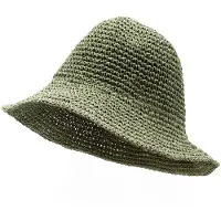 AW Gifts Nomad Sari Floppy Straw Sun Hat - Moss Green