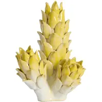 Light & Living Light&living Vaas deco 19,5x17x27,5 cm CARCIOFO keramiek geel+crème