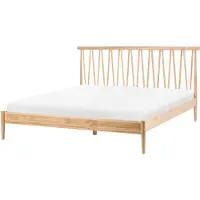 Beliani URDOS - Tweepersoonsbed - Lichtbruin - 180 x 200 cm - Grenenhout