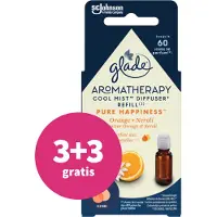 Glade 3+3 Gratis: Geurverspreider Aromatherapy Cool Mist Navul Pure Happiness 17,4 Ml