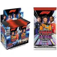 Hasbro Topps Formula 1 F1 Turbo Attax 2026: Volledige doos met 24 pakjes, 288 kaarten, inclusief een Hero Pack