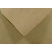 Netuno Ecologische bruine enveloppen A6 - 114 x 162 mm - 25 stuks - NK natgelijmde - 100 gram - Eko Design -