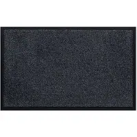 Hamat Droogloopmat Antraciet- Wasbare Deurmat Binnen - 50 x 80 cm - Antislip - Katoen & Polyester