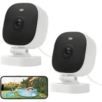 Zree 2K Bewakingscamera voor buiten, wifi-camera voor buitenbewaking, 360° PTZ-buitencamera met kleurennachtzicht, buitencamera voor PIR-bewegingsdetectie - 2PC