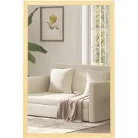 HOMCOM Wall Mirror-MDF, Glas-40L x 2B x 70H cm-Naturholz