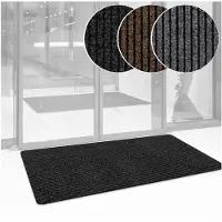 ANRO Deurmat Mischa Zwart 120x80cm – Schoonloopmat Antislip Rubber