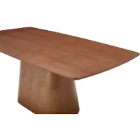 Vente-unique Eettafel 8 personen walnootfineer - Donker naturel - NIRASAKI