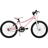 Happiq Kindermountainbike – Voor jongens en meisjes – Enkele snelheid / dubbele handremmen / standaard – Roze / 51 cm