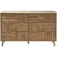 CALICOSY - Commode met 6 laden en gelamelleerde fronten, L120 cm - EDEN