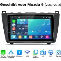 Hexinex Linux Draadloos Carplay & Andriod Auto Geschikt voor Mazda 6 GG 2007-2012 - 9 Inch HD TouchScreen - Bluetooth - Navigatie - Stuurwielbediening - WiFi - FM - RDS- Airplay