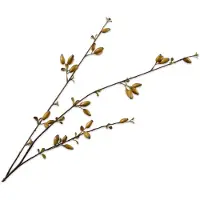 Silk-ka Kunstbloem-Zijden Bloem Rozenbottel Tak Bordeau-Bruin 84 cm