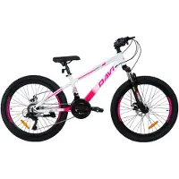 DaviBikes Bonita – Kinderfiets – 24 inch – 21 versnellingen – Schijfremmen – 130-160 cm – Roze – Meisje