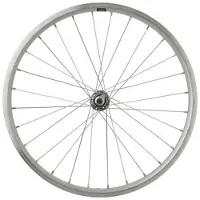 Agu Voorwiel - Fietswiel - 20x1.75 - Mach1 19-406 - 28 Spaken - 100mm - Zilver - Handgebouwd