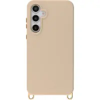 Selencia Rivièra MagSafe Backcover met afneembare haakjes voor de Samsung Galaxy S25 / S24 - Milky Latte