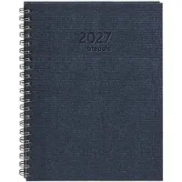 Brepols bureau agenda 2027 - OMEGA [0.030] - KAZAR - Bureau agenda - 1 week op 2 pagina's - Weekoverzicht - Wire-O - Blauw - 21 x 29 cm