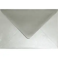 Netuno Metallic (parelmoer) zilveren enveloppen A6 - 125 x 175 mm - 25 stuks - NK natgelijmde - 125 gram - Sirio Pearl -