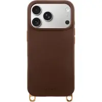 Selencia Rivièra MagSafe Backcover met afneembare haakjes voor de Apple iPhone 18 Pro Max / 17 Pro Max - Choco Brown