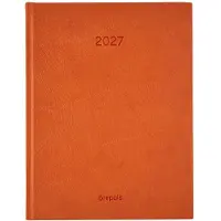 Brepols bureau agenda 2027 - OPTIVISION LARGE [0.117] - LUCCA - Bureau agenda - 1 week op 2 pagina's - Weekoverzicht - Oranje - 17.1 x 22 cm