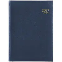 Brepols bureau agenda 2027 - EURO [0.224] - LIMA - Bureau agenda - 1 dag op 1 pagina - Dagoverzicht - Blauw - 14.8 x 21 cm
