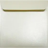 Netuno Metallic (parelmoer) ecru enveloppen A5 - 170 x 170 mm - 25 stuks - HK zelfklevend met plakstrip - 120 gram - Majestic -