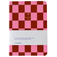 A-Journal A6 My Journal Agenda 2027 - Roze rood geruit