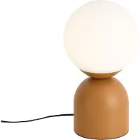 QAZQA Hotel Chique Tafellamp Oranje met Opaal Glas - Pallon Trend
