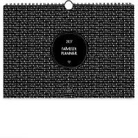 Zoedt familieplanner 2027 - A4 formaat - voor 5 personen - zwart wit - ringband