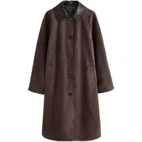 Next - Dames - Petite trenchcoat van imitatiesuède - Petite - Bruin