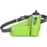 Snq Waterdichte Heupzak met Fleshouder en Reflecterende Strepen - Voor Hardlopen - Fietsen - Wandelen en Outdoor - Groen