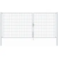 Alberts 647995 Dubbele poort Flexo met toebehoren, thermisch verzinkt, breedte 350 cm, hoogte 160 cm