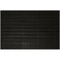 Perfect Home Antislip Rubber Mat op Rol - 150cm Breed - Zwart met Pastille Patroon