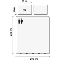 DoubleDry Dekbedovertrek seersucker 100% katoen tweepersoons 200x200/220 cm
