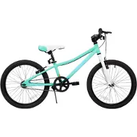 Happiq Kindermountainbike – Voor jongens en meisjes – Single Speed, dubbele handremmen en standaard – Mintgroen, 51 cm