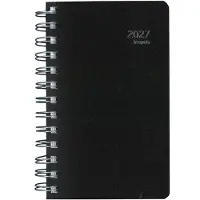 Brepols bureau agenda 2027 - BUILDING [0.414] - POLYPROP - Bureau agenda - 1 dag op 1 pagina - Dagoverzicht - Zwart - Wire-O - 10 x 16.5 cm