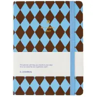A-Journal My Journal Agenda 2027 - Checked Blauw Chocolade