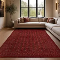 Muratap Artline herat oosters vloerkleed vintage handgeknoopte wol look- 240x340 cm