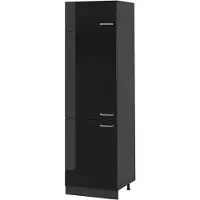 Vicco Hoge kast R-Line, Zwart hoogglans/Antraciet, 60 cm