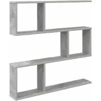 vidaXL Wandplank Betongrijs 80 x 12 x 79,5 cm Bewerkt hout